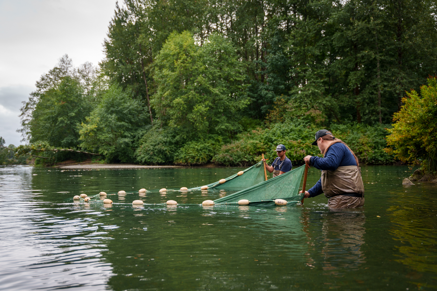 Members of the K’ómoks Guardians monitor salmon populations within their Nation's territory on eastern Vancouver Island.