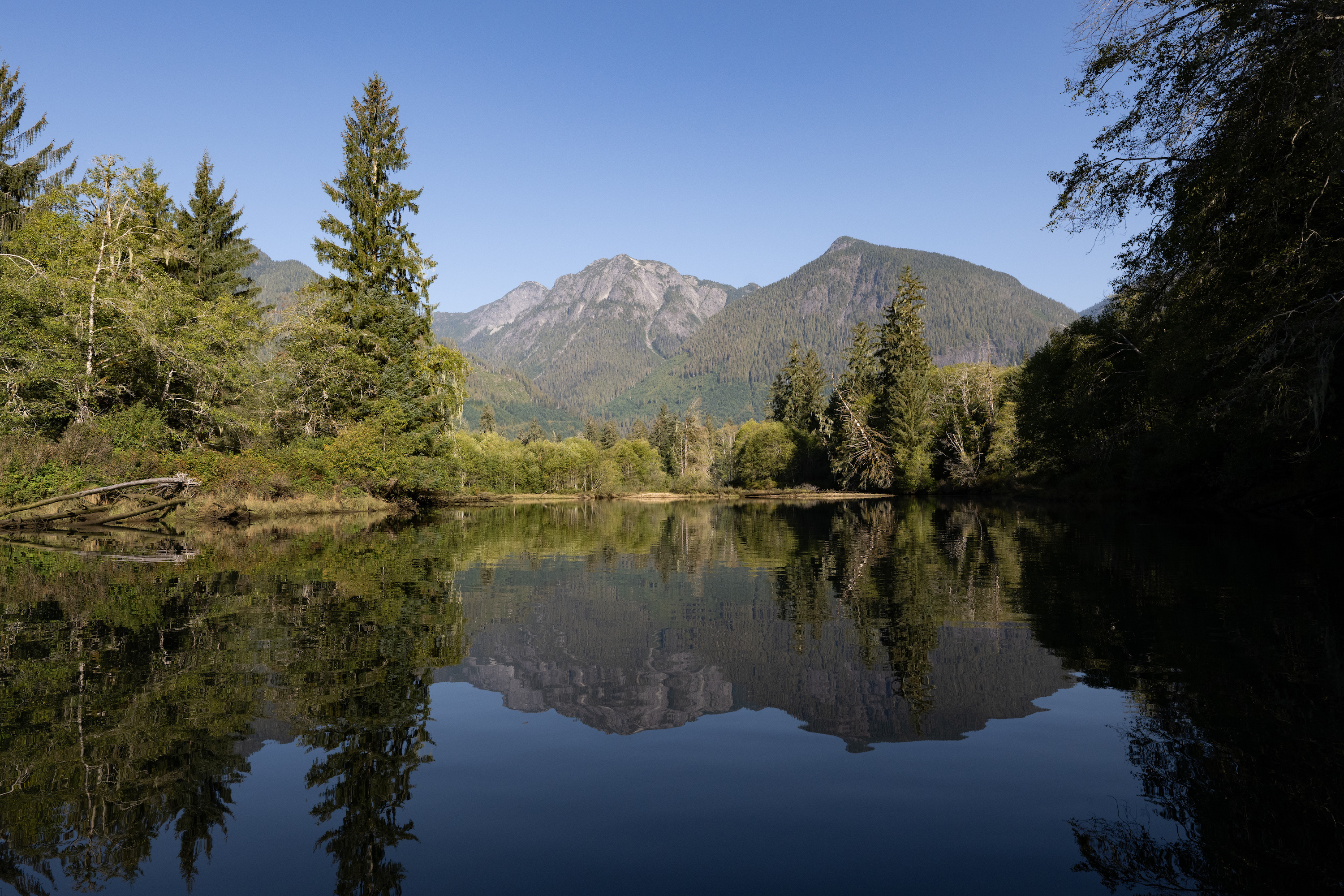 Lake and mountains